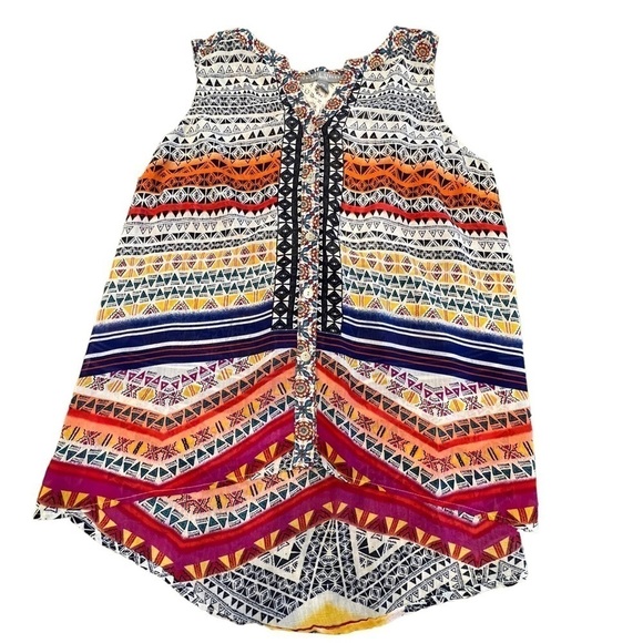 Valerie Stevens Multicolor Geometric Blouse - Picture 1 of 15